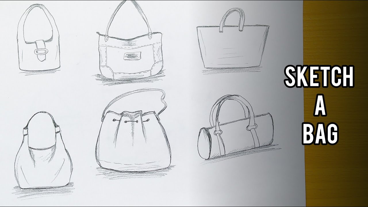 Women fashion handbags collection sketch Vector Image